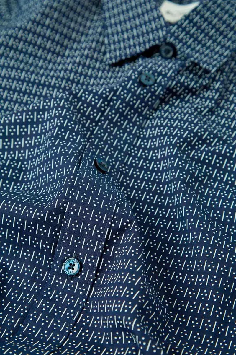 Camisa Ben Sherman Manga Corta Spot Dash Marine