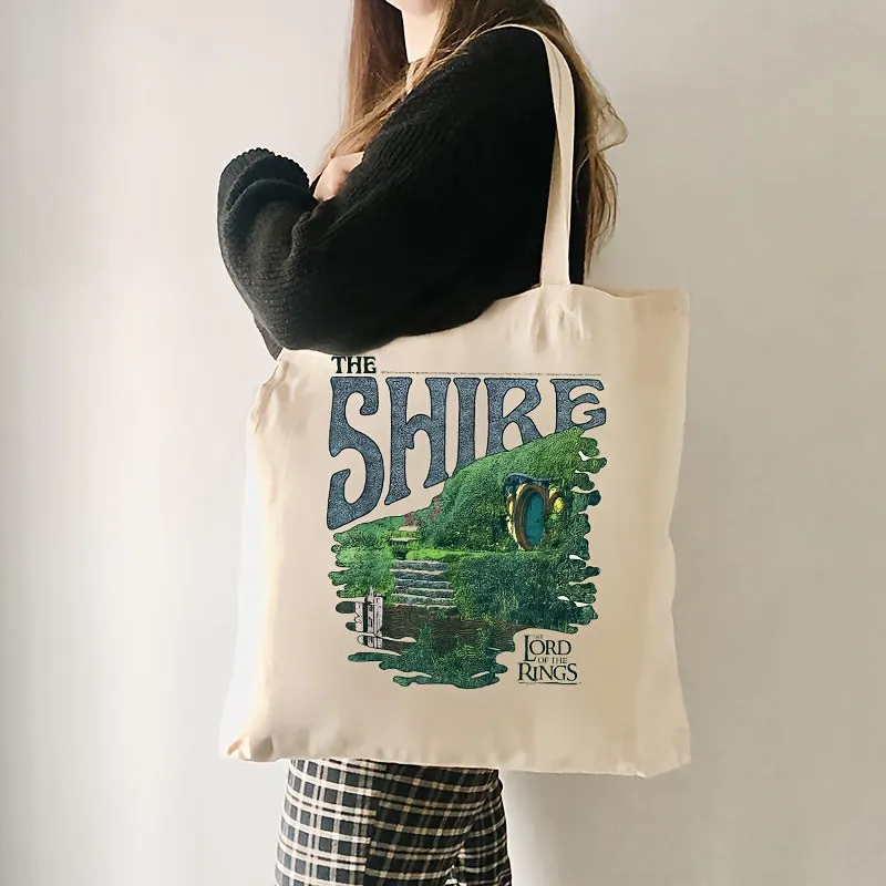 Canvas Shoulder Bag - Cartoon Pattern Stylish All Match Bag