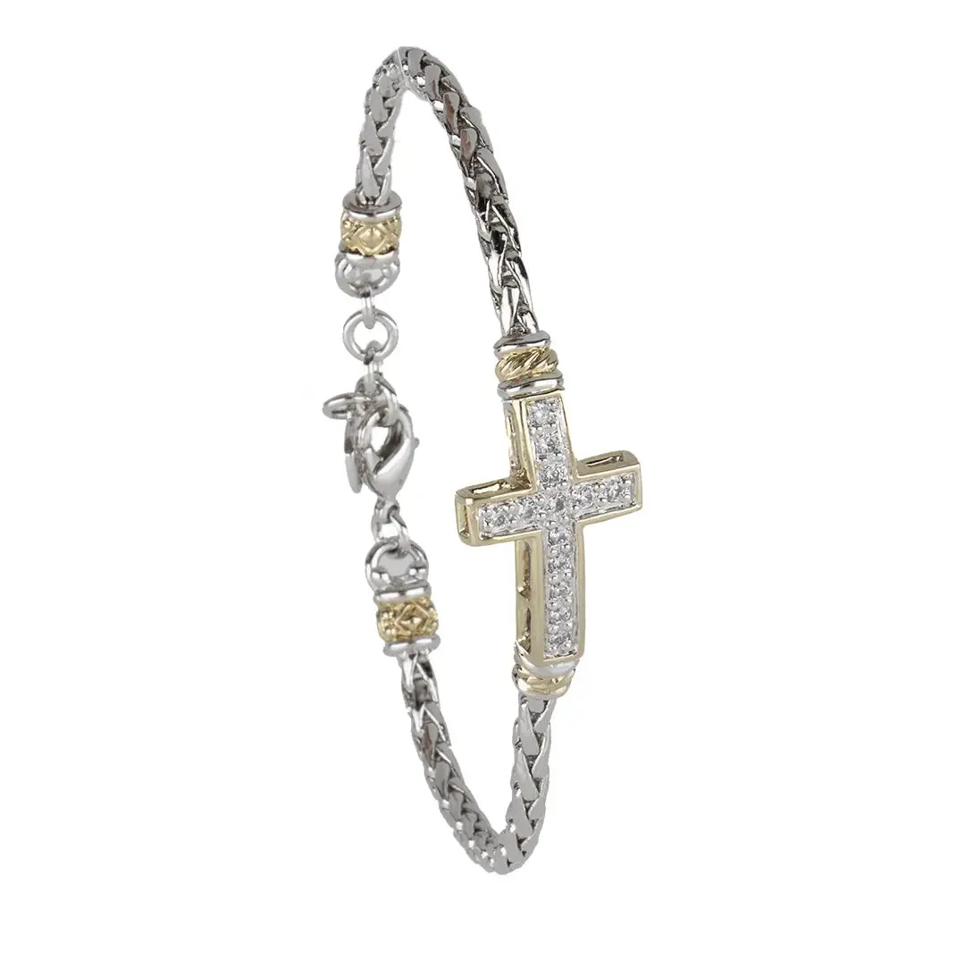 Celebration Petite Pavé Cross Single Strand Bracelet