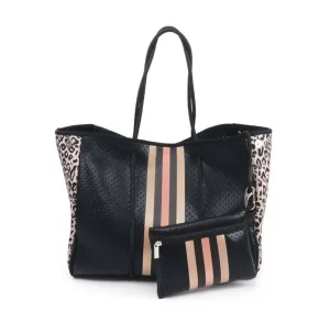 CHASING PORTLAND NEOPRENE TOTE - LEOPARD