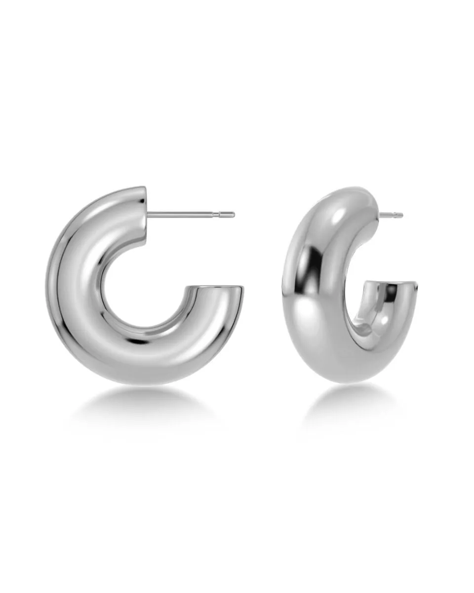 Chunky Creoles S Steel Earrings