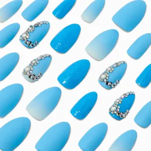 Claire's Mermaid Blue Faux Nails