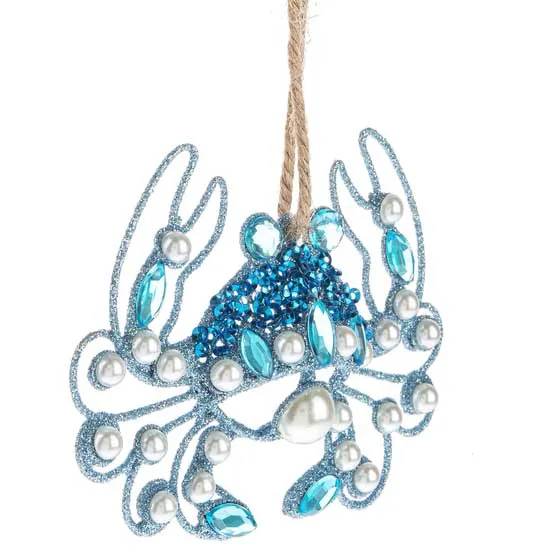 Coastal Blue Crab Acrylic Ornament