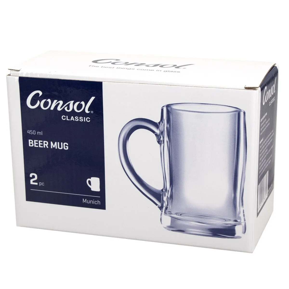 Consol Munich Beer Mug 450ml 2 Pack 27681