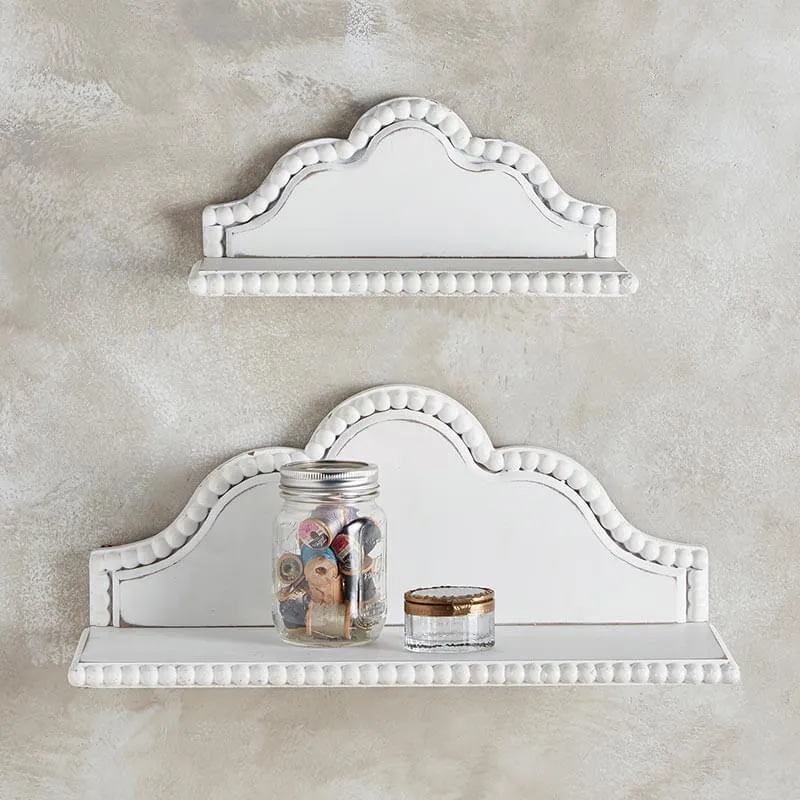 Cottage White Wood Shelf
