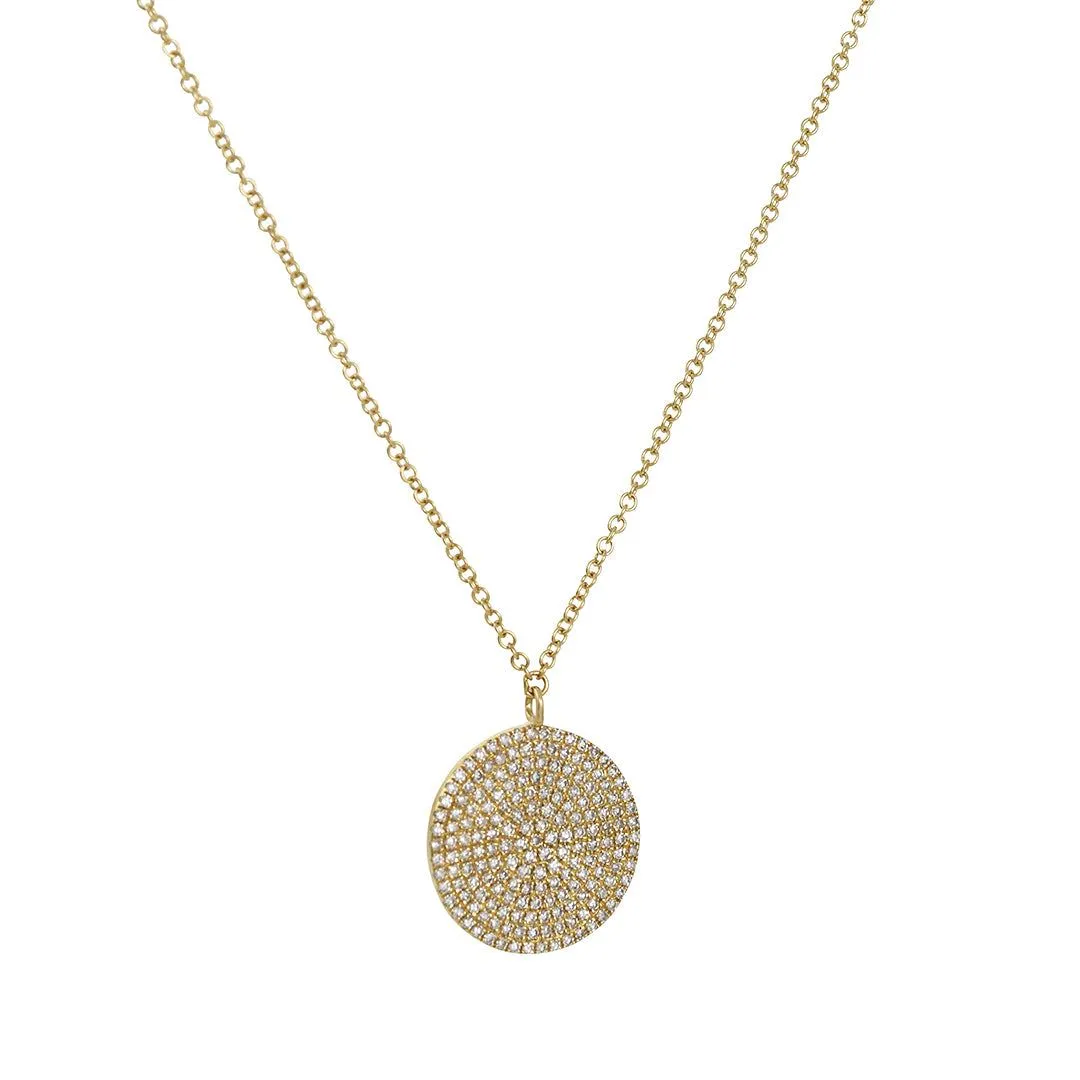 CP Collection - X-Large Diamond Disc Pendant