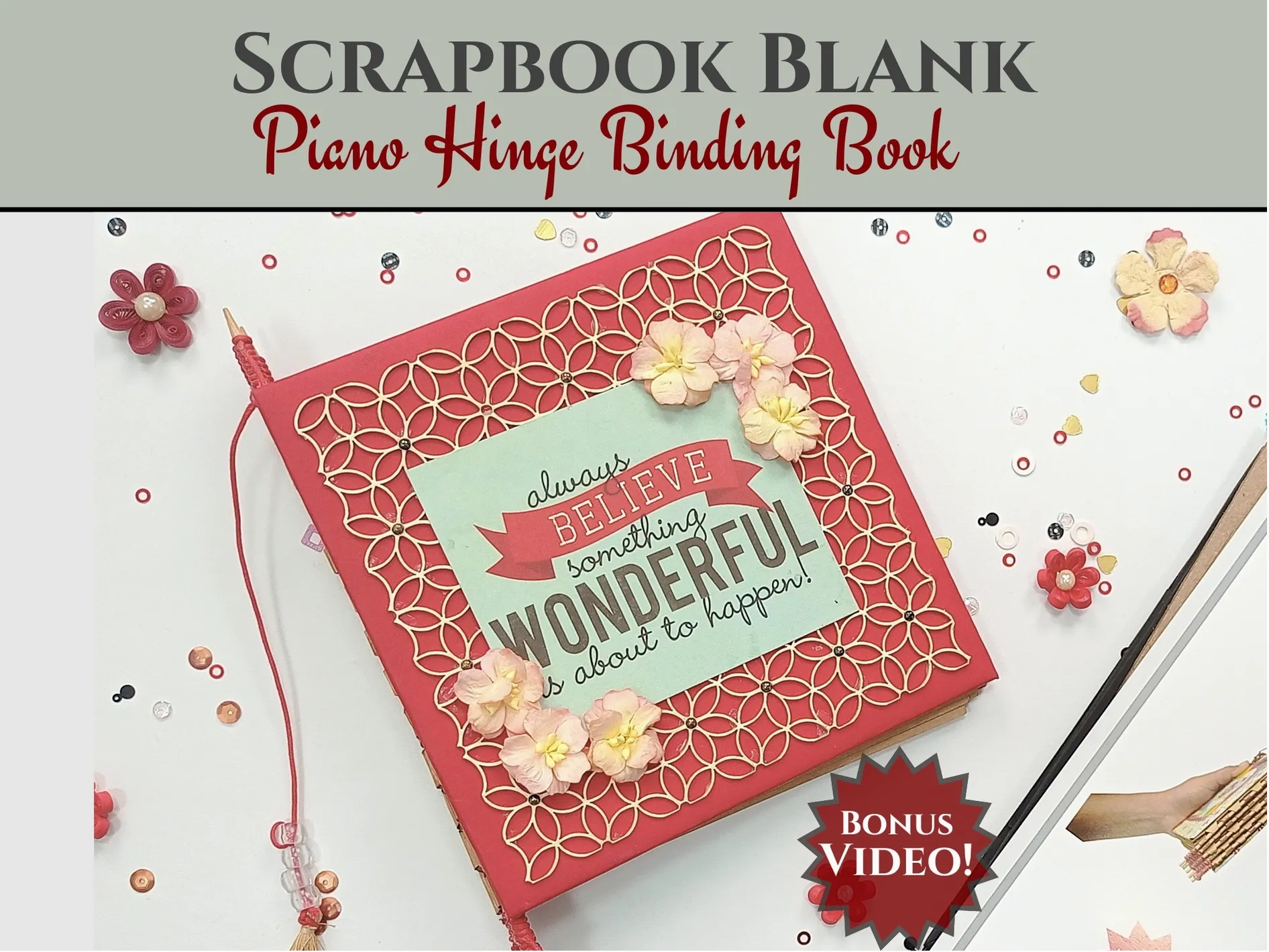 Craftreat Black Piano Hinge Book
