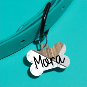 Criss Cross Marble Pet ID Tag