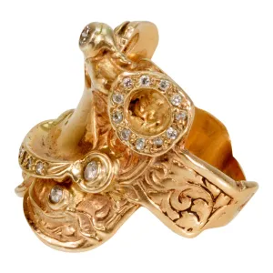 Custom Gold Saddle Ring