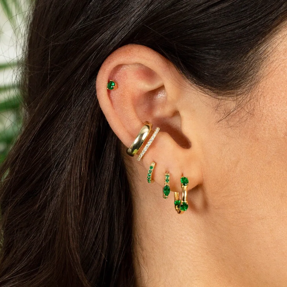 Dainty Colored Marquise Huggie Earring