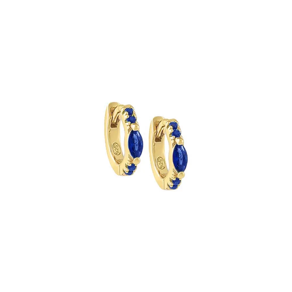 Dainty Colored Marquise Huggie Earring