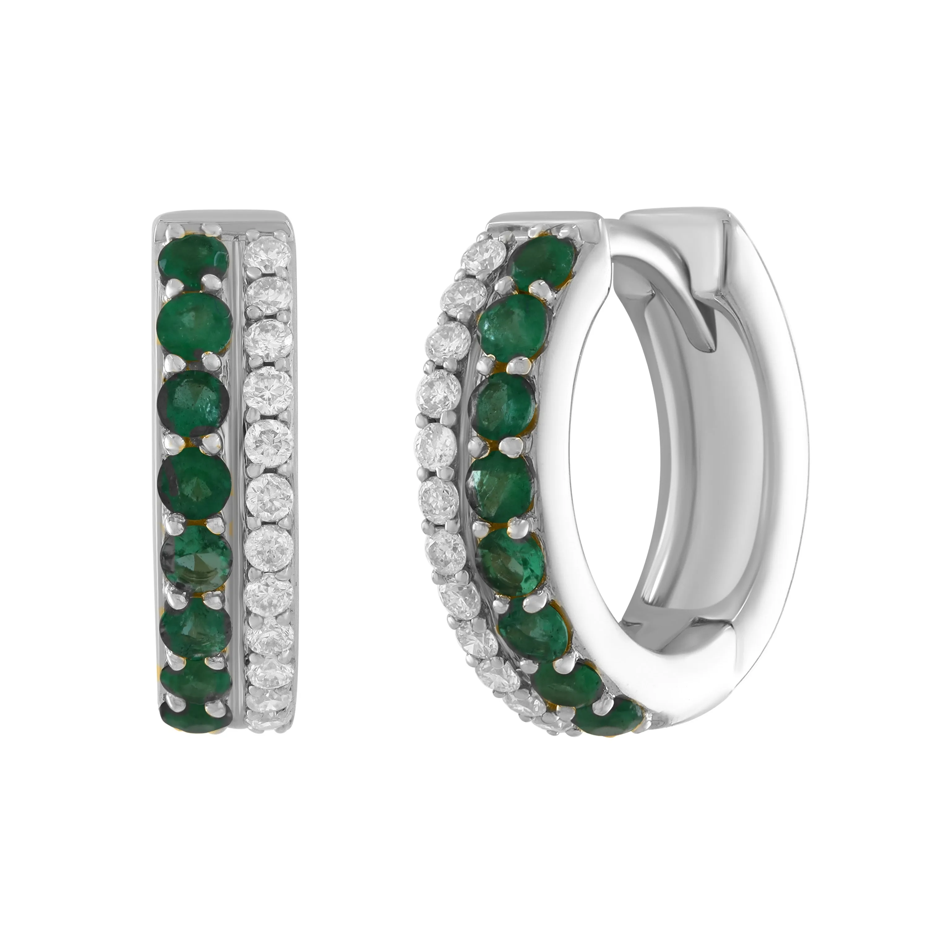 Diamond and Color Stone Huggies