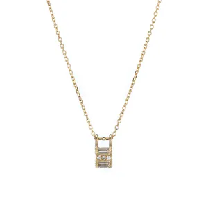 Diamond Baguette Reflection Necklace