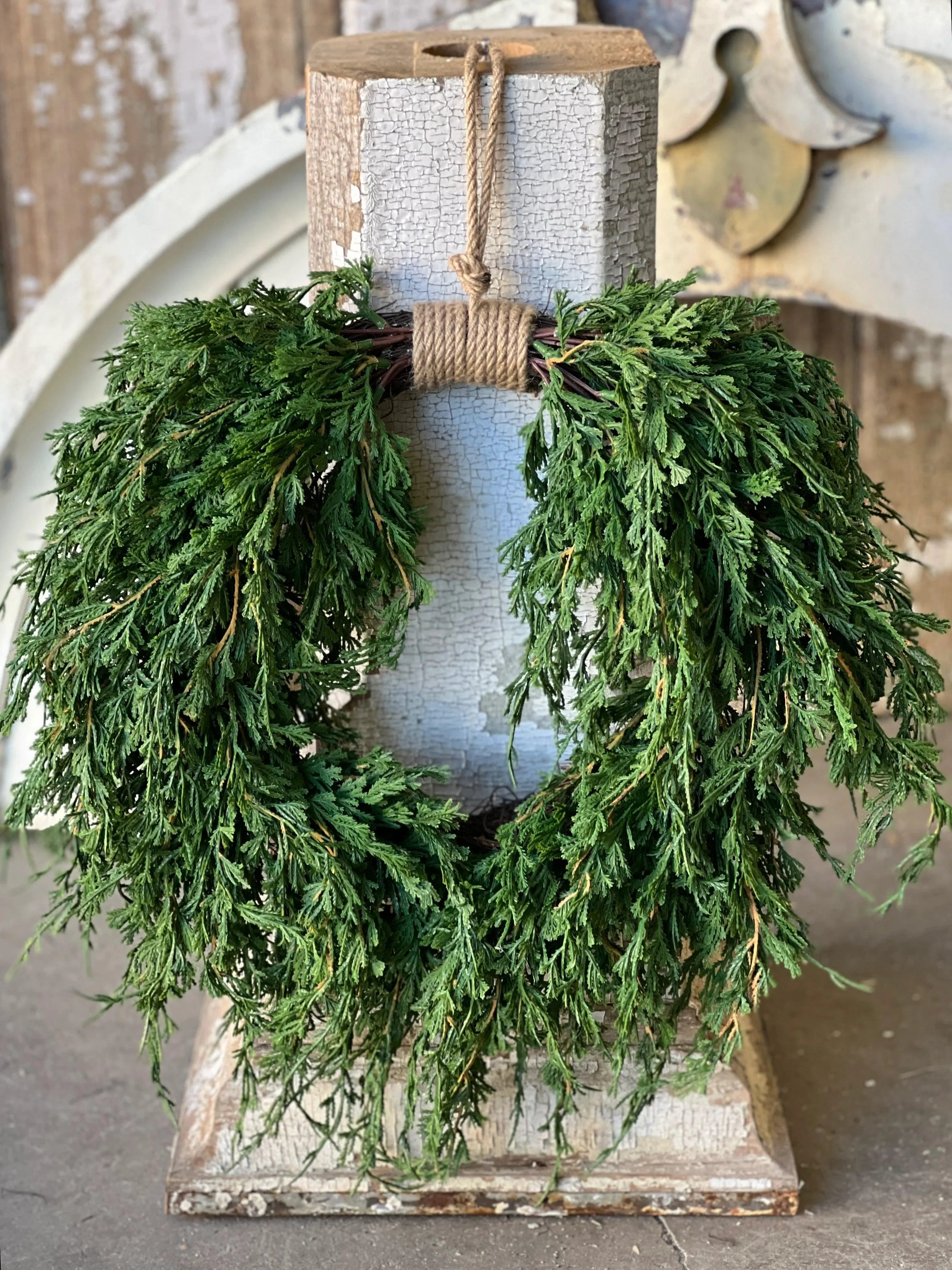 Emerald Falls 20" Real Touch Cedar Wreath