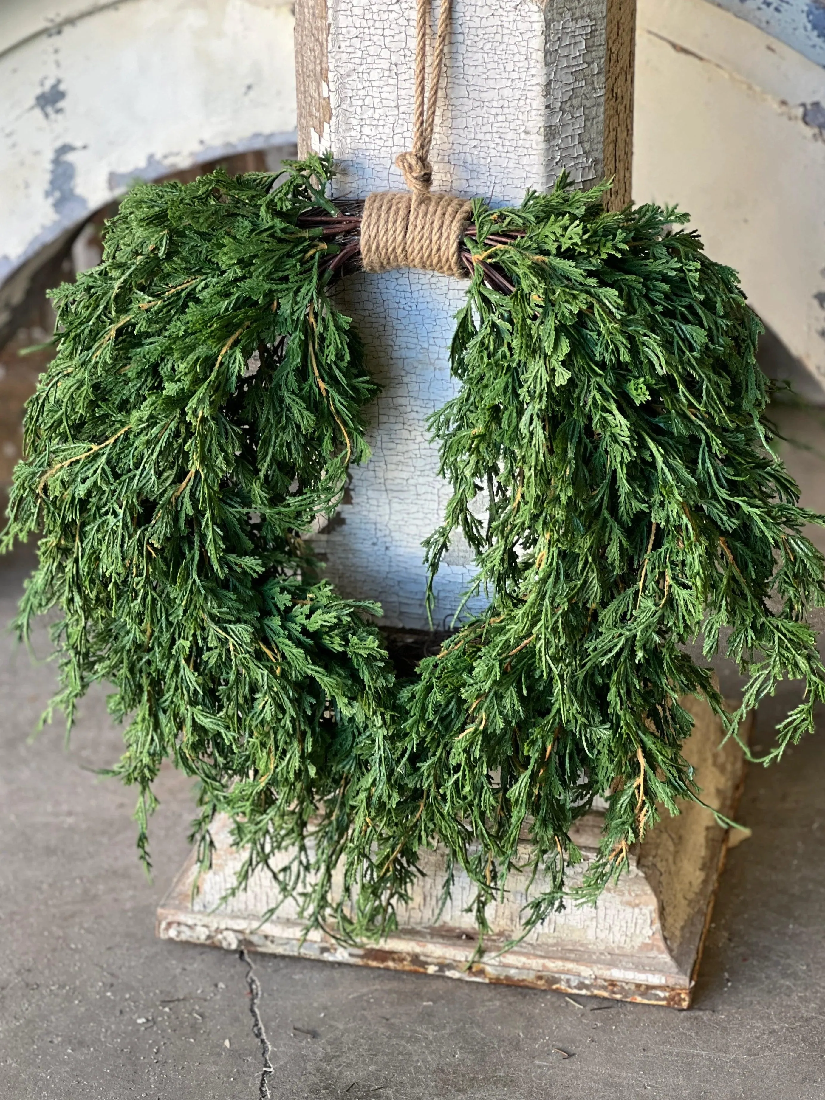 Emerald Falls 20" Real Touch Cedar Wreath
