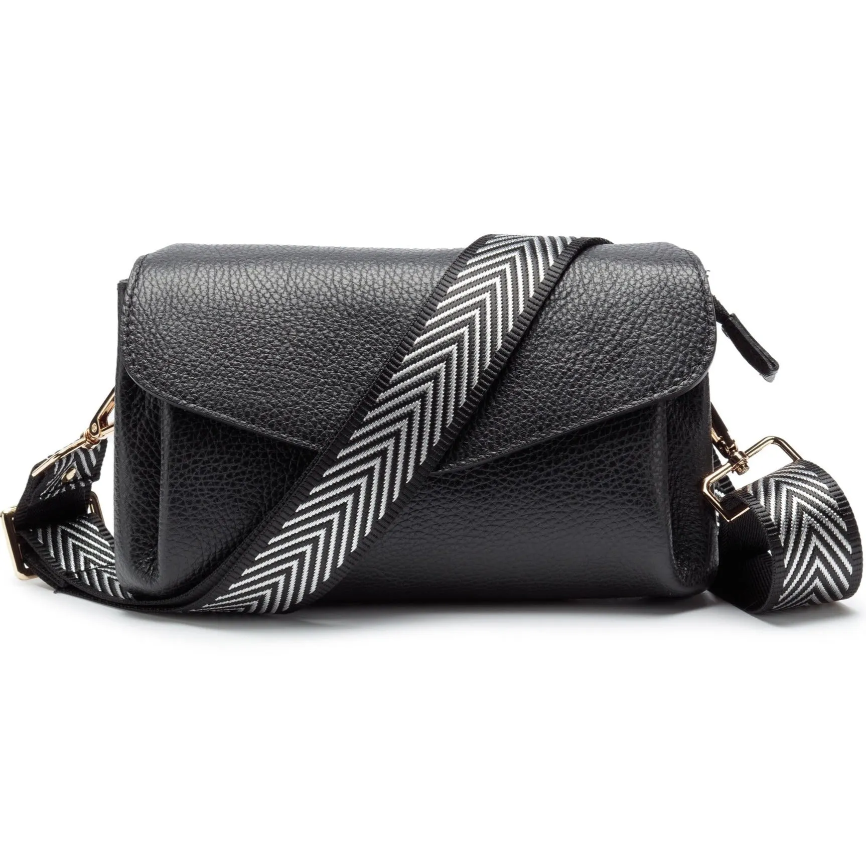 Envelope Black ( Silver Chevron Strap)