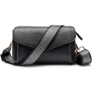 Envelope Black ( Silver Chevron Strap)