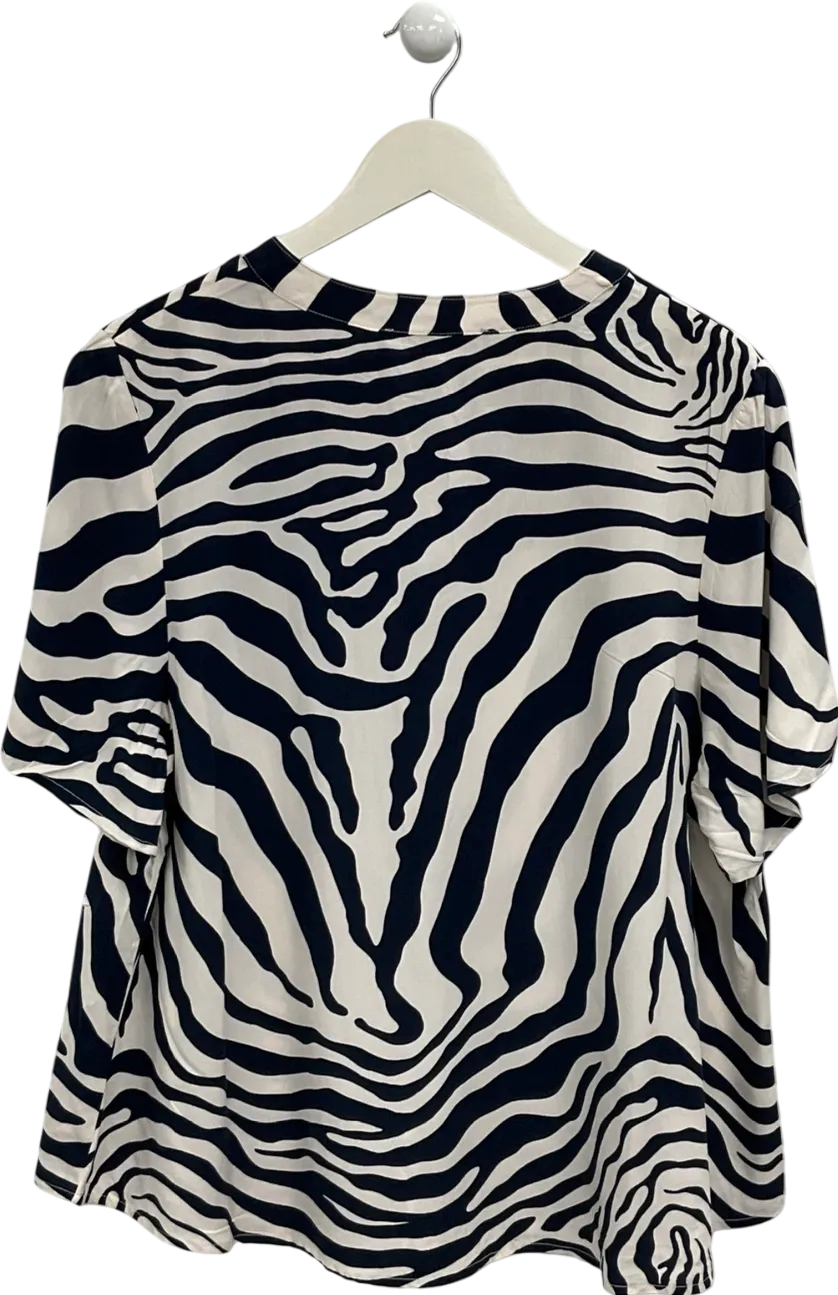 everyday Cream Swirl Patterned Top UK 10