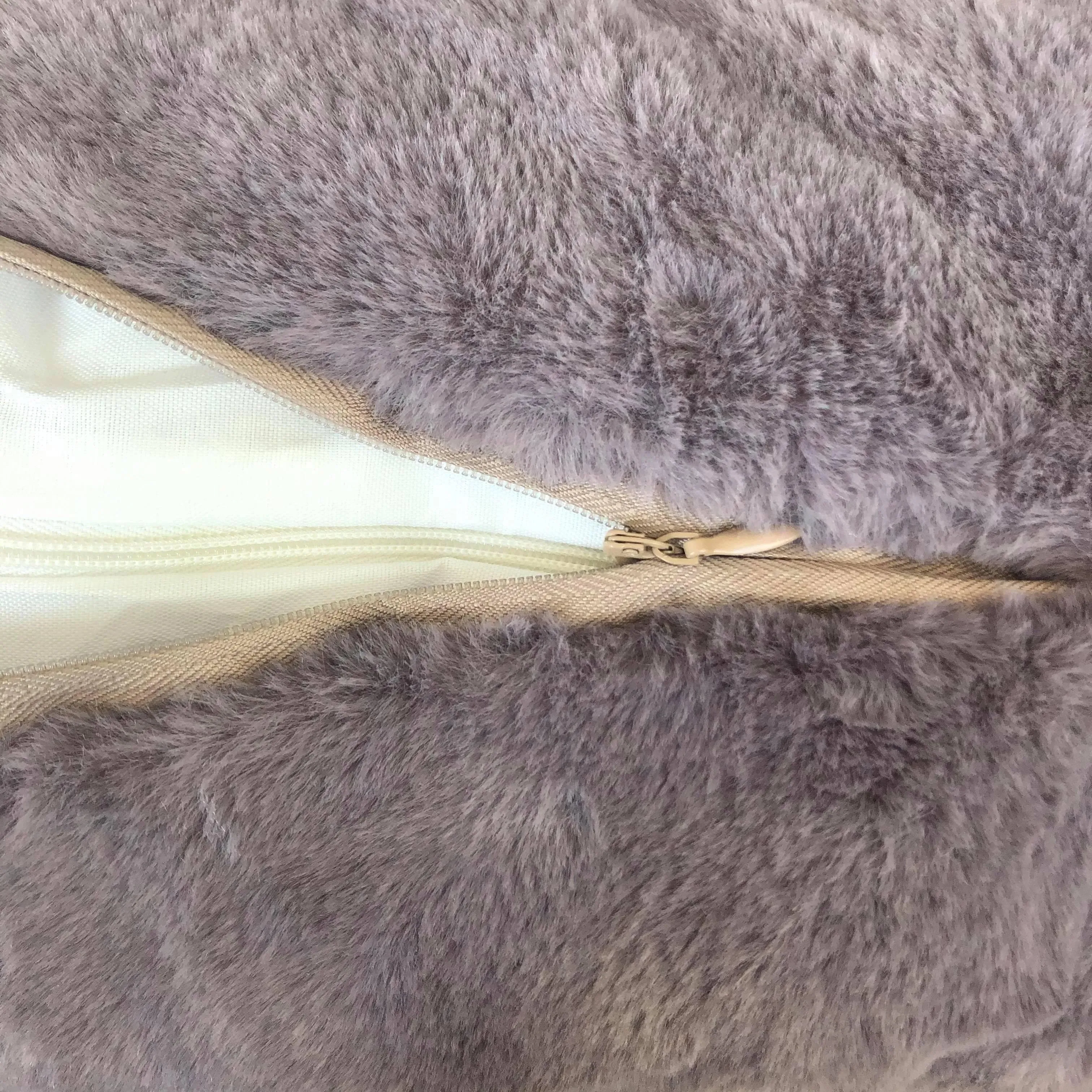 Faux Fur Euro Throw Pillow Covers 26" x 26" (Pack of 2)