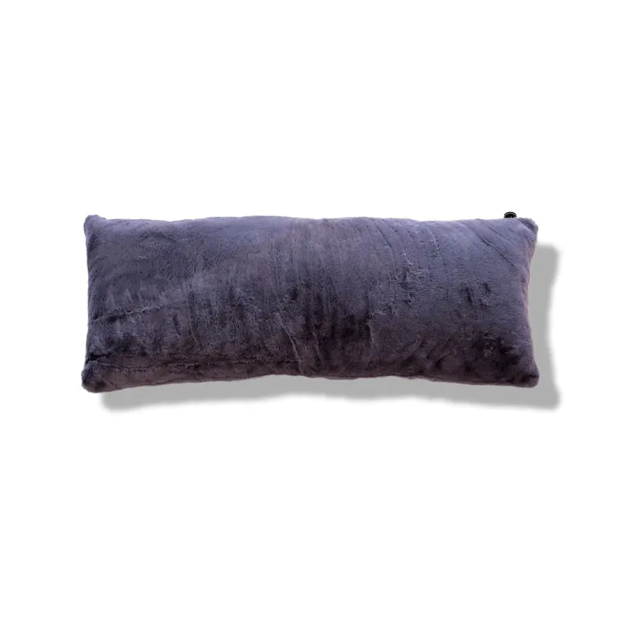 Faux Rabbit Fur Lumbar Pillow Cover