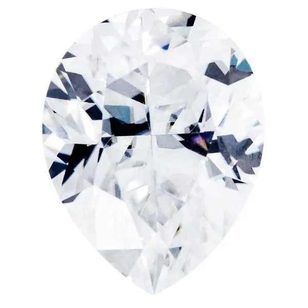 First Crush Moissanite - Crushed Ice Pear Cut