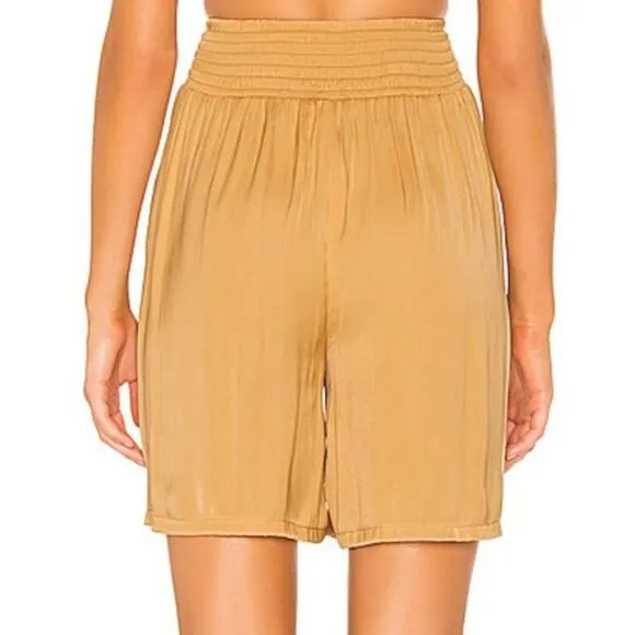 Free People Brittany Long Beach Short in Gold Size Medium NWT