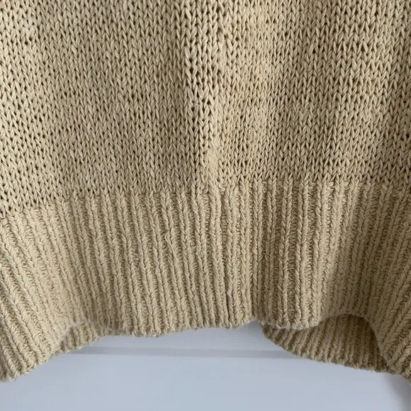 Free People FP Beach Hooded Cardigan Tan Cream Size M