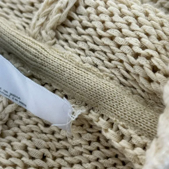 Free People FP Beach Hooded Cardigan Tan Cream Size M