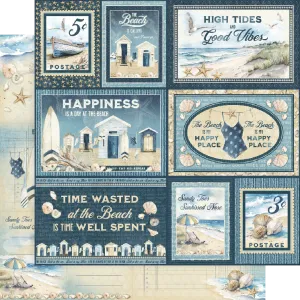 G45 - The Beach Is Calling - 12x12 Single Sheet / High Tide Good Vibes