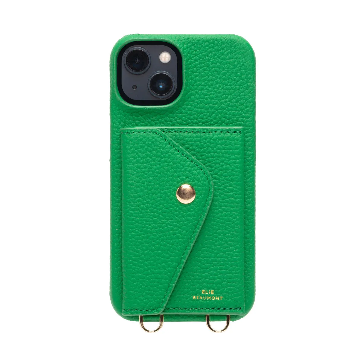Genuine Leather iPhone Case - Jade - Green Inca Lanyard