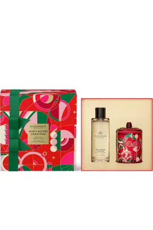 GLASSHOUSE FRAGRANCES Night Before Christmas Candle & Fragrance Set