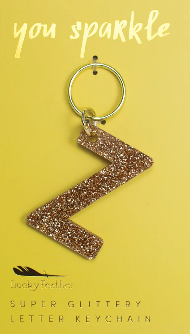 Glitter Letter Keychain - Z