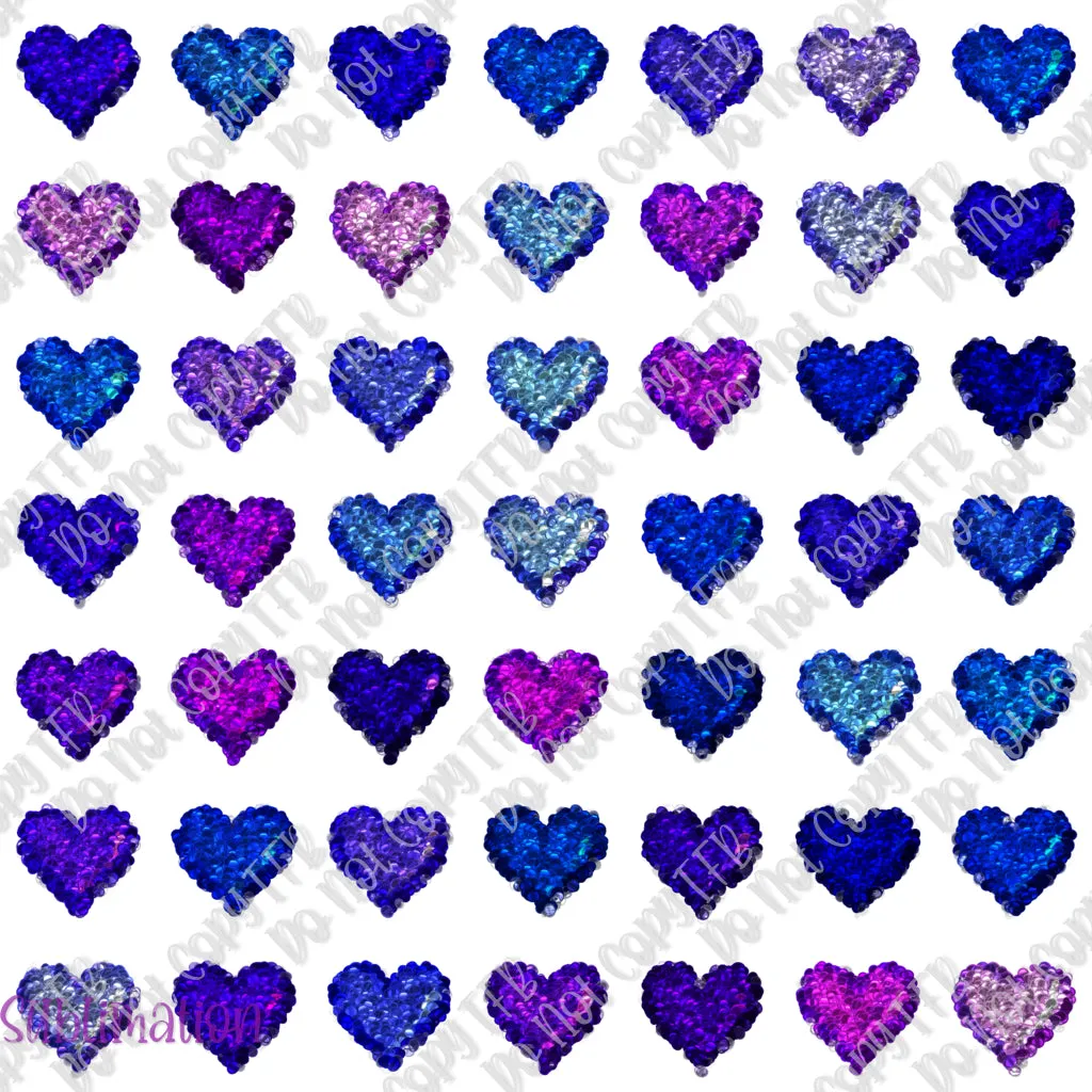 Glitter Shiny Hearts 7 Seamless sub