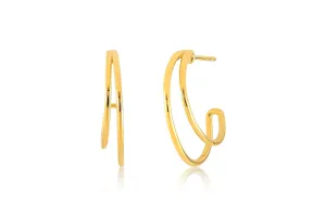Gold Double Hoop Earring