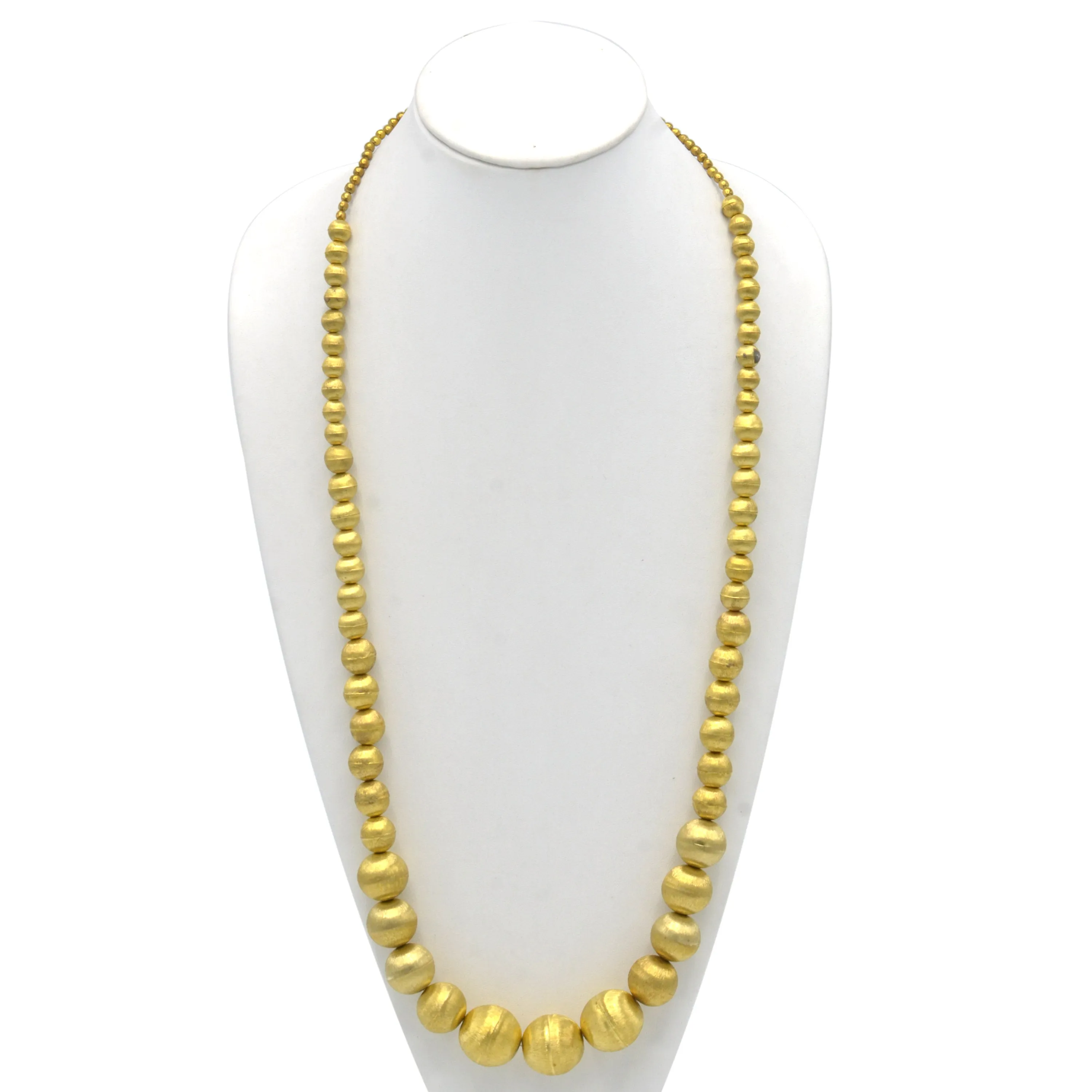 GOLD SHINY BALL LIGHT WEIGHT NECKLACE#N8747175_SHINE_GLD(ND18)