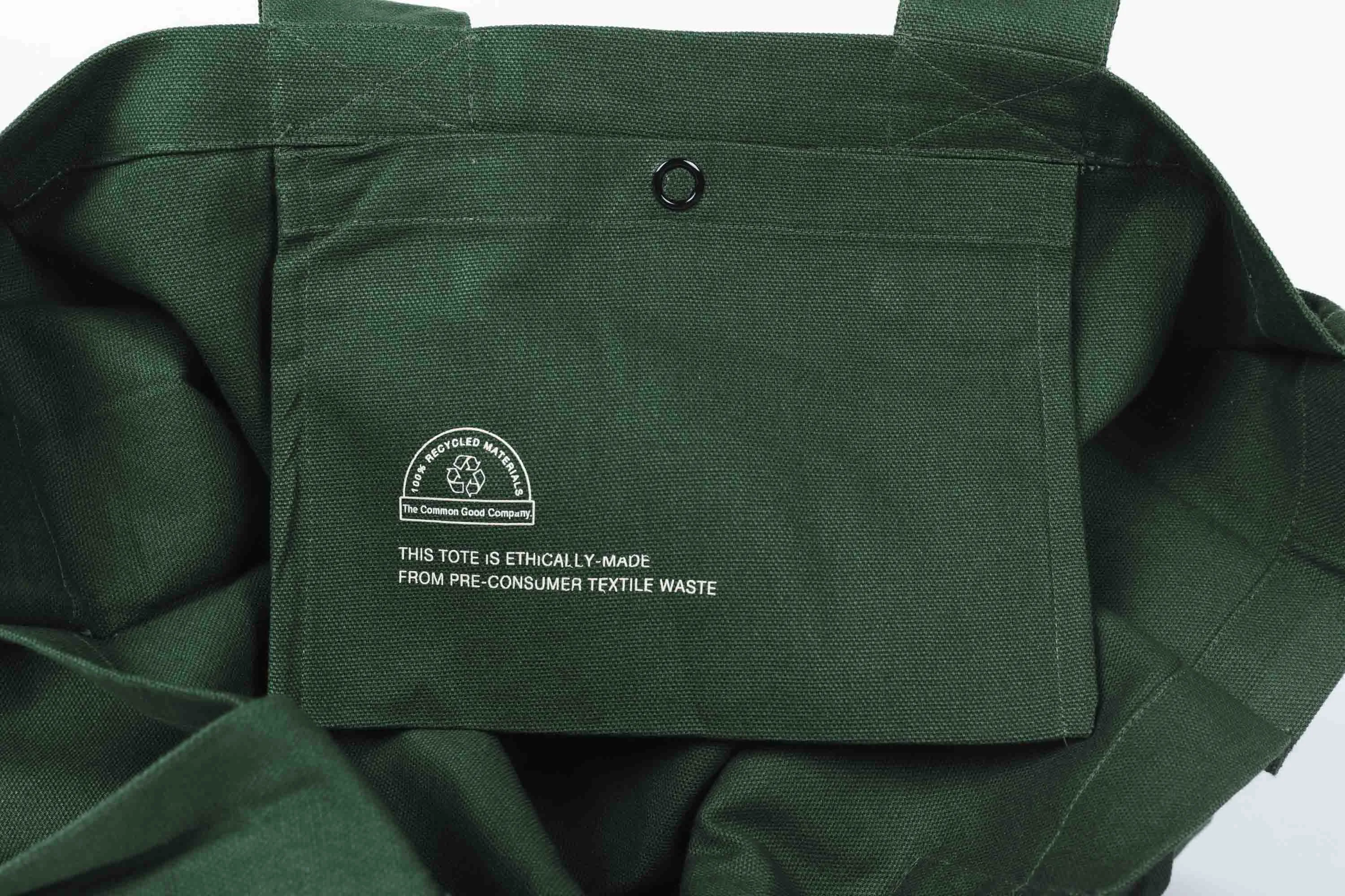 Green 100% Recycled Cotton Mid-Market Tote