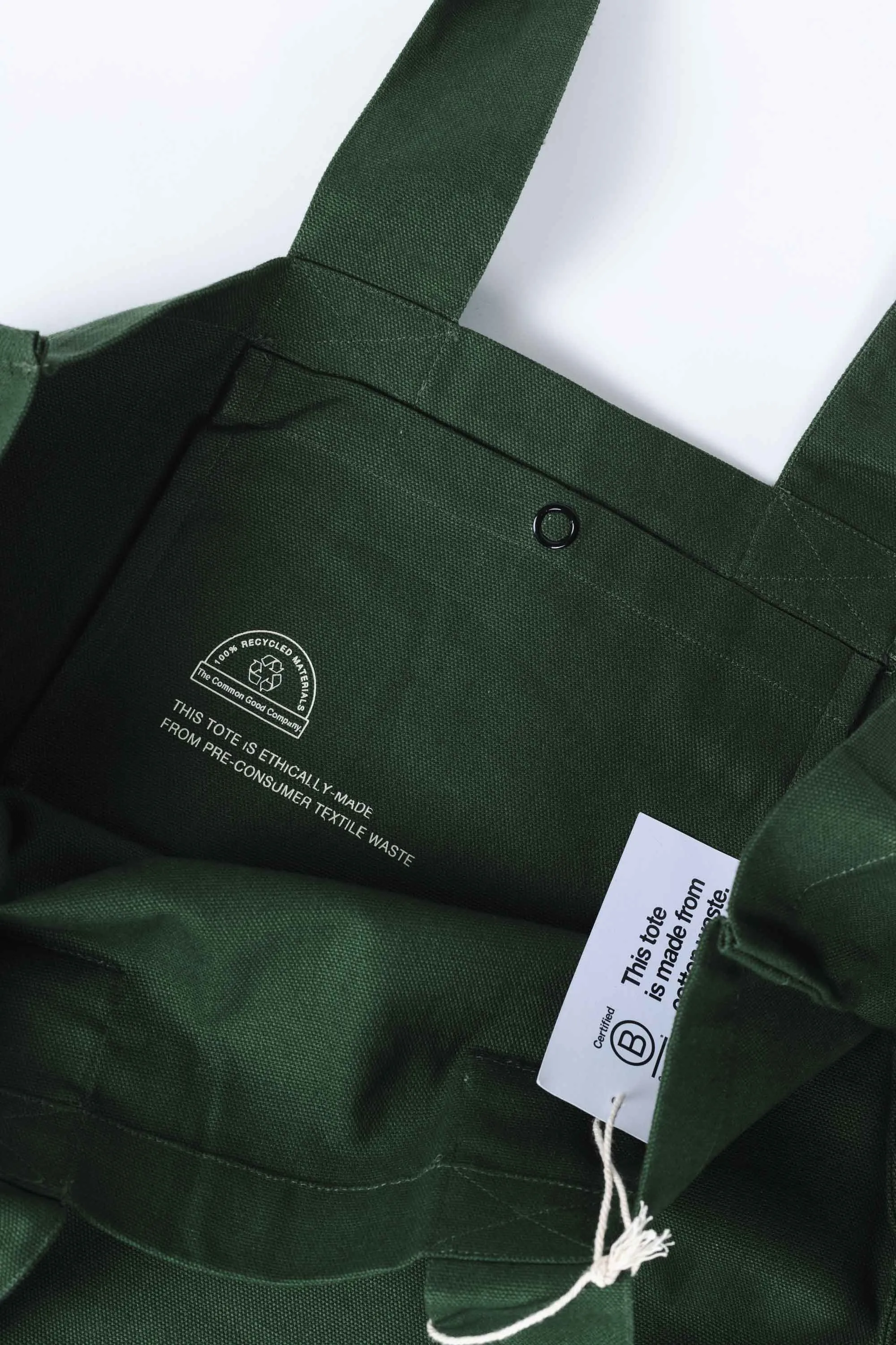 Green 100% Recycled Cotton Mid-Market Tote