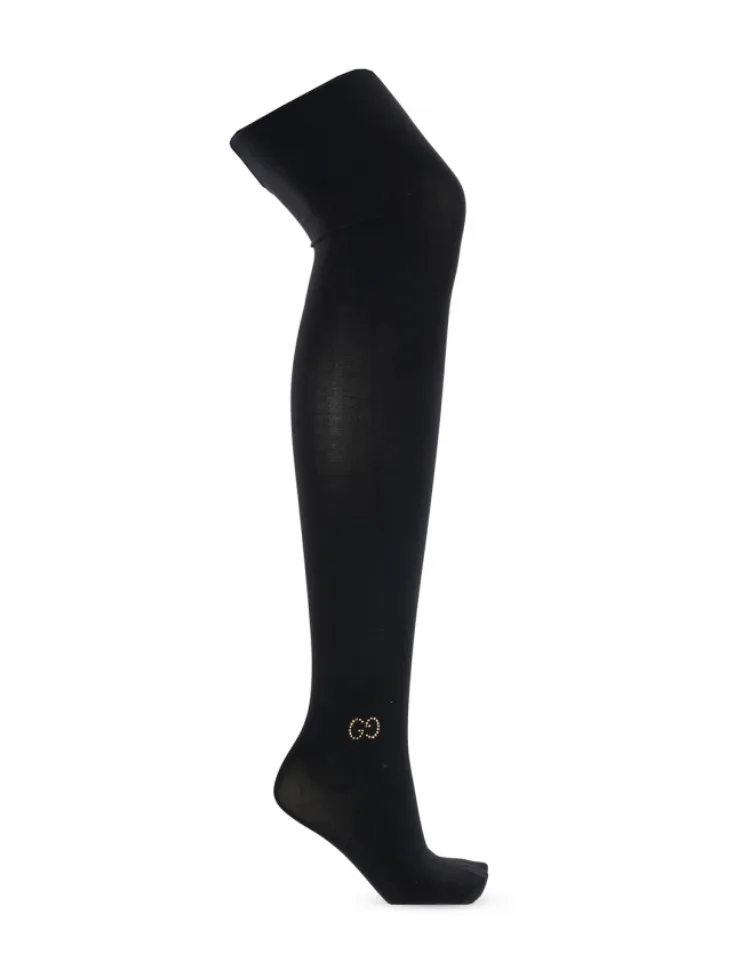 Gucci Logo Black Tights
