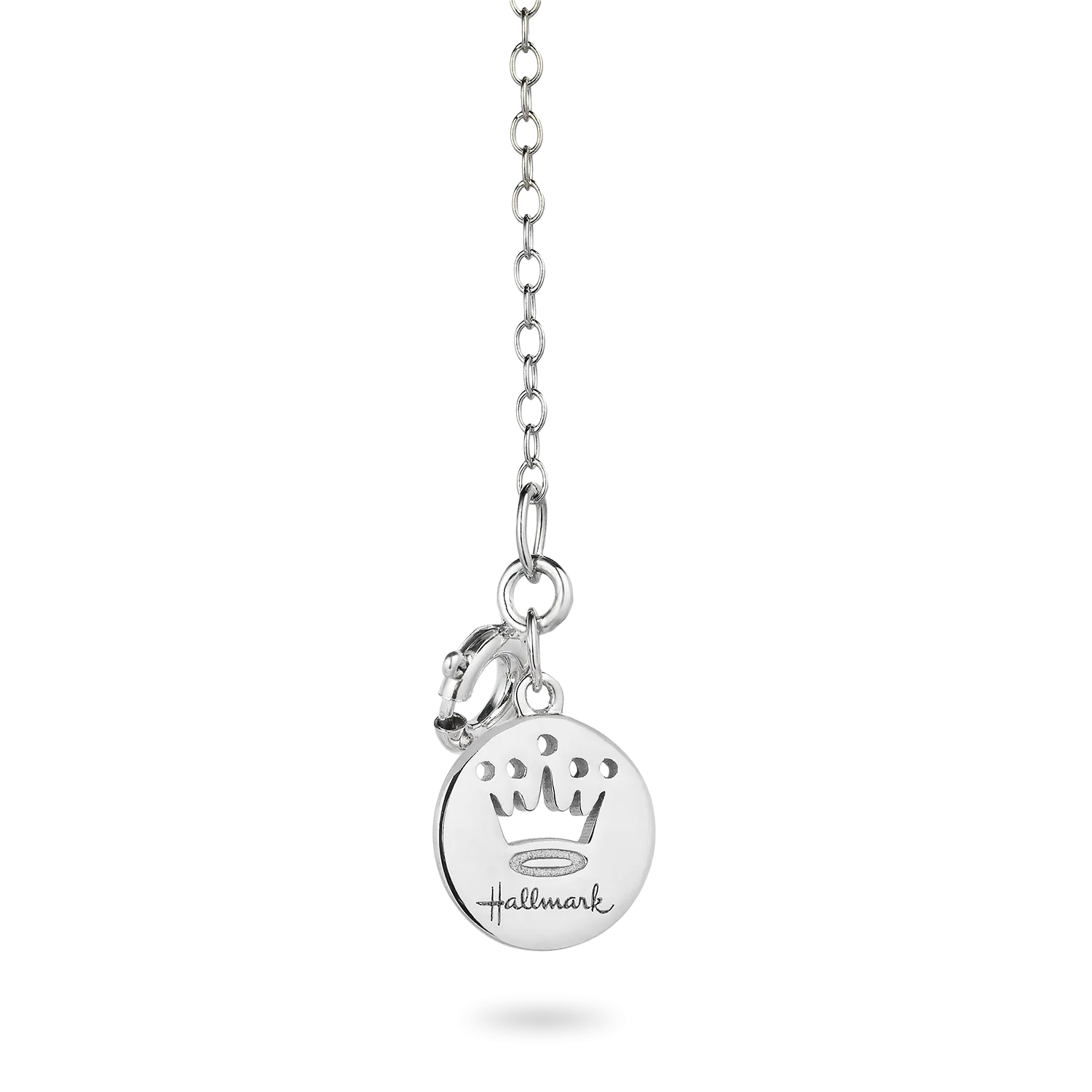 Hallmark Fine Jewelry Great Horned Owl Pendant in Sterling Silver & 14K Rose Gold with Champagne & White Diamonds