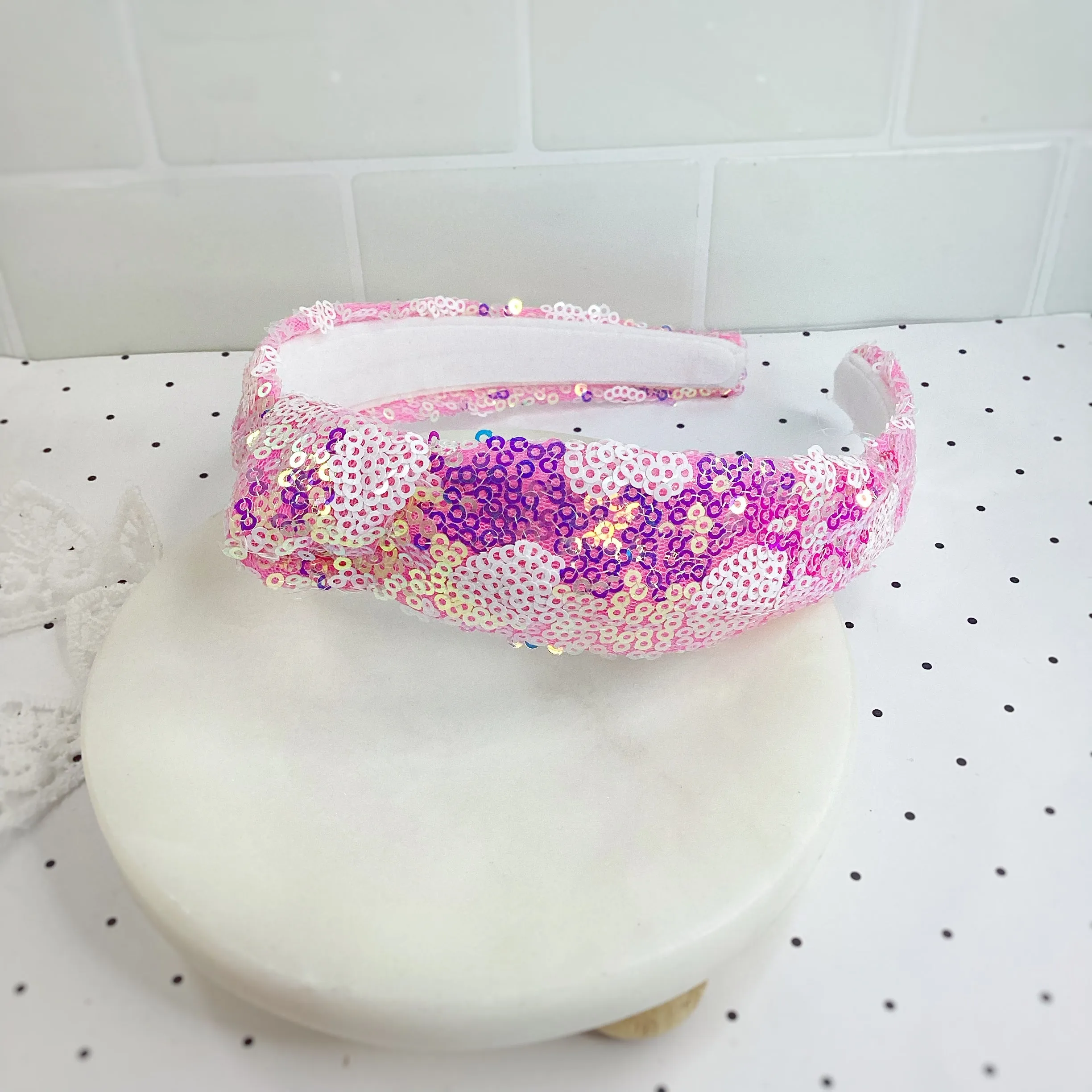 Heart Sequin Knot Top Headband Collection