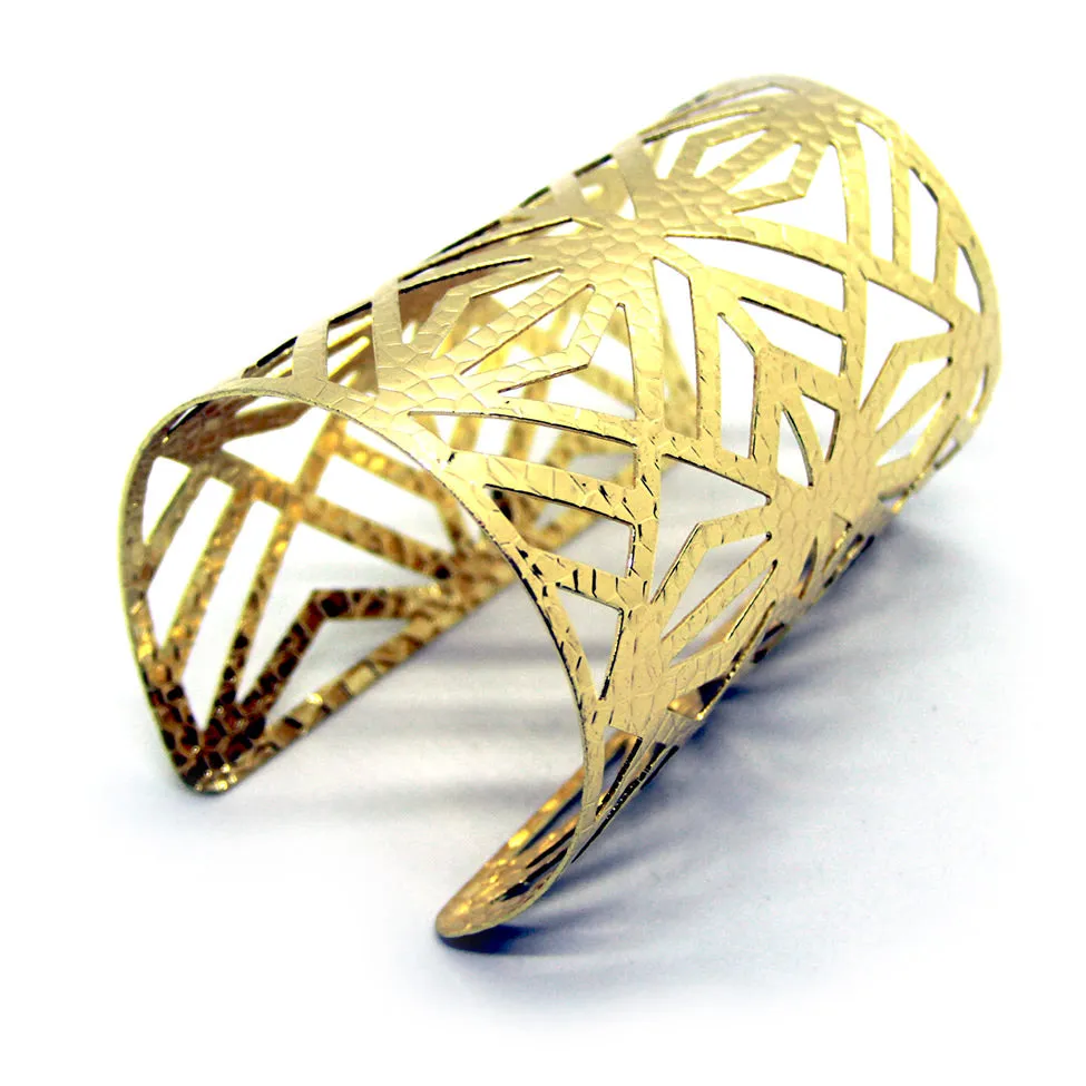 Helios: Hera Filigree Design Cuff Bracelet