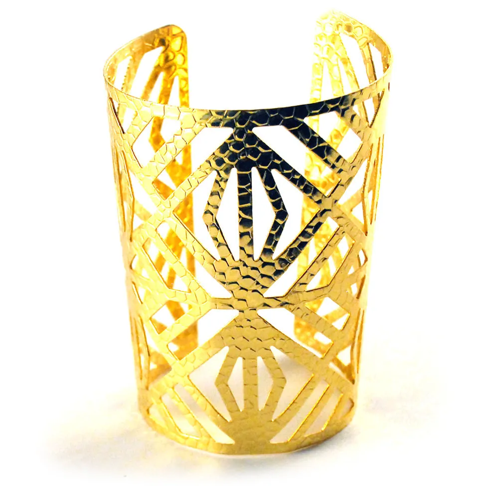 Helios: Hera Filigree Design Cuff Bracelet