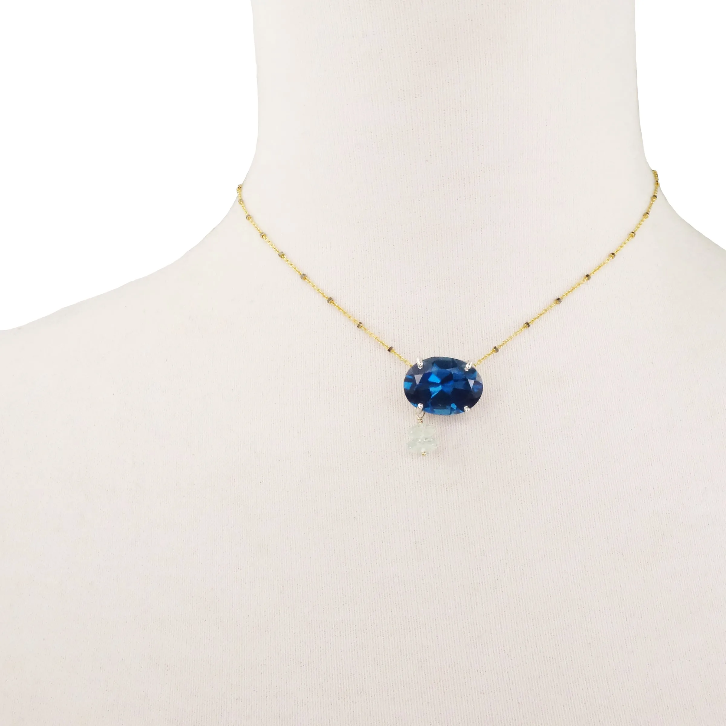 Here She Comes Just a Walkin' Down the Street: London blue topaz on gold