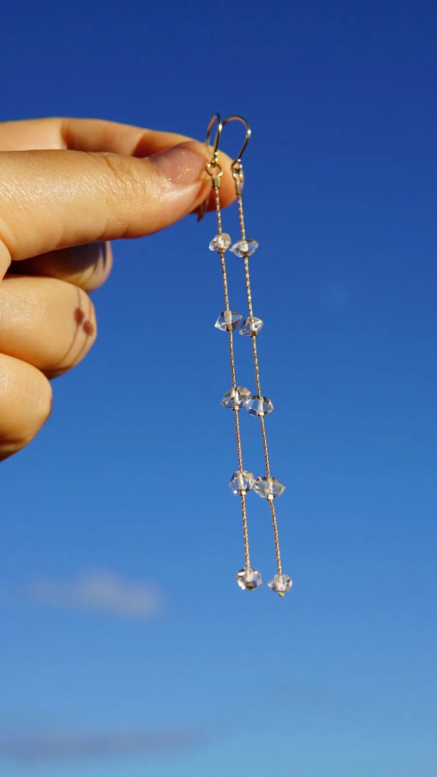 Herkimer Quartz Duster Earrings