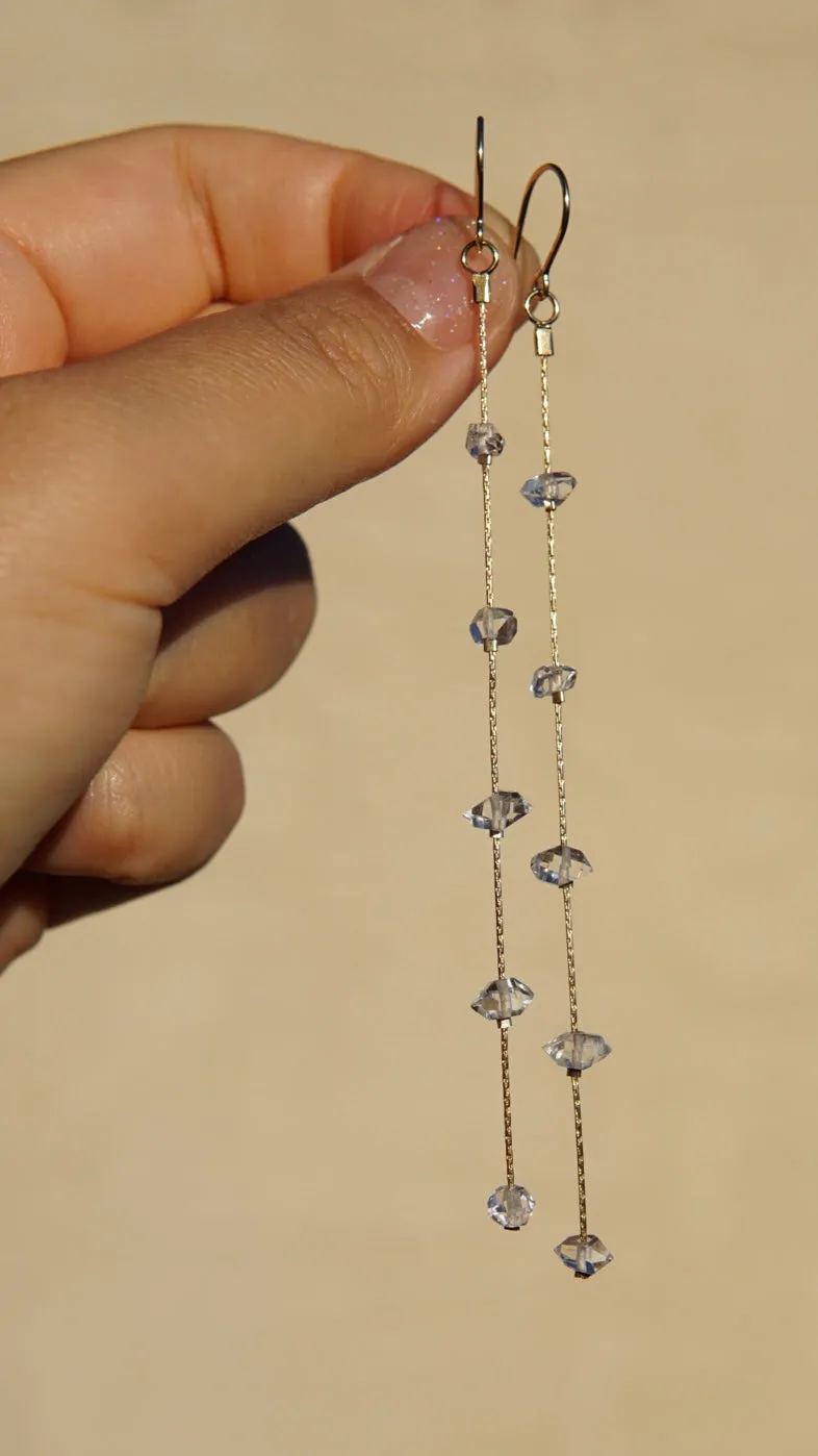 Herkimer Quartz Duster Earrings
