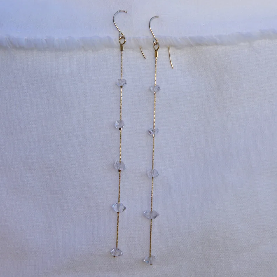 Herkimer Quartz Duster Earrings