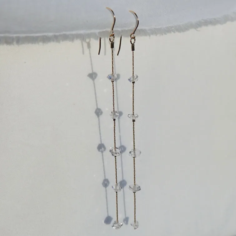 Herkimer Quartz Duster Earrings
