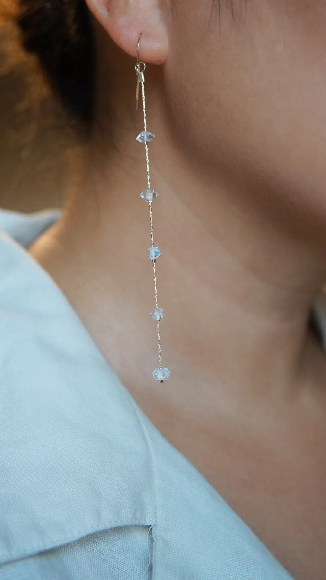 Herkimer Quartz Duster Earrings