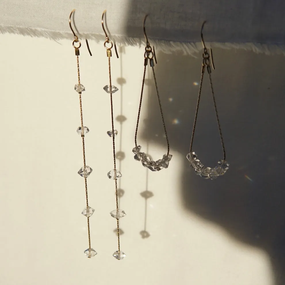 Herkimer Quartz Duster Earrings