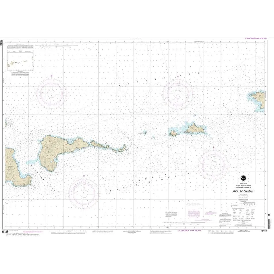 Historical NOAA Chart 16484: Atka Island to Chugul Island Atka Island